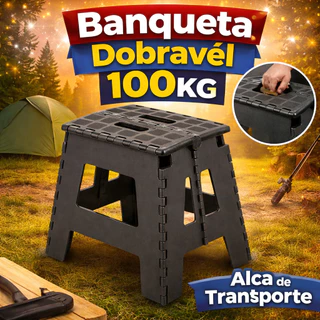 Banquinho dobrável portátil com alça
