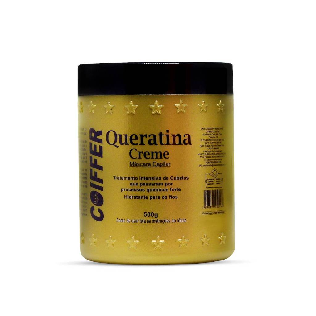 Máscara Capilar Queratina Creme 500g Coiffer em Oferta na Shopee