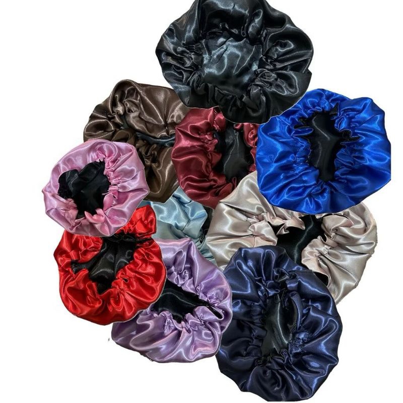 Atacado Kit C/12 Touca Cetim Anti Frizz Dupla Face  Cor Variadas Confecções em Oferta na Shopee