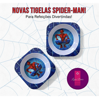Prato Tigela Bowl do Homem Aranha  Melamina  375 ml Tam. 14 x 14 cm Marvel em Oferta na Shopee