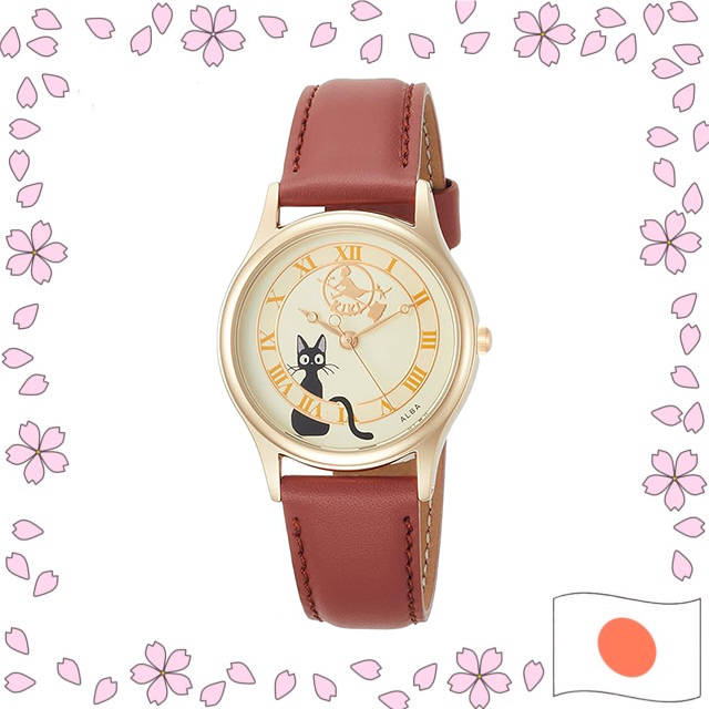 Relógio Seiko ALBA Kiki’s Delivery Service Jiji Cat Studio Ghibli Edição Especial ACCK411【Enviado diretamente do Japão】