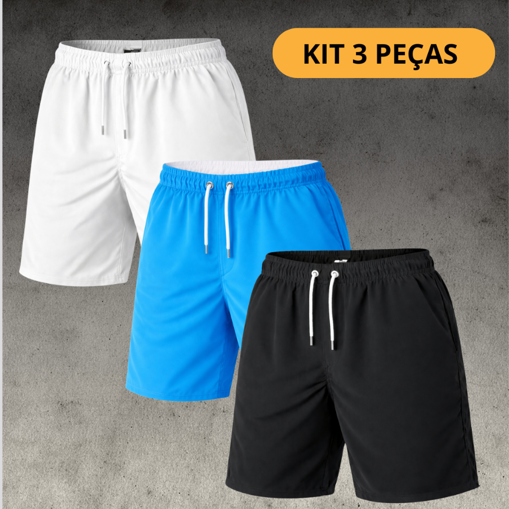 Shorts Mauricinho Tactel Moda Praia Estiloso Seca Rápido em Oferta na Shopee