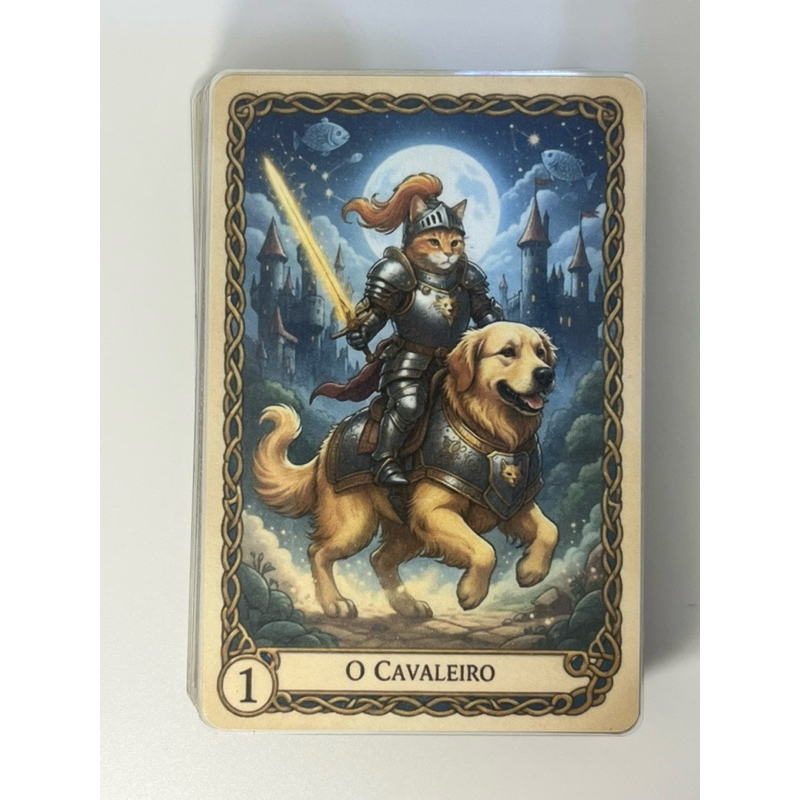 BARALHO CIGANO GATINHOS 38 CARTAS ( 2 cartas extras homem/mulher) + GUIA DIGITAL