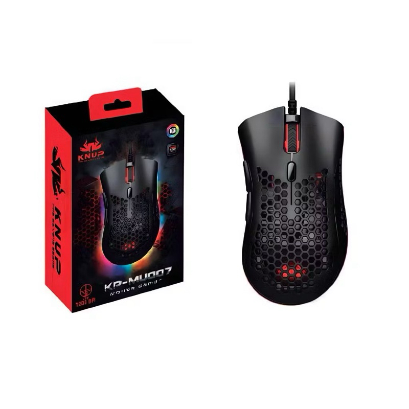 Mouse Gamer Colmeia com RGB - Mouse Gamer Knup KP-MU007 7200DPI RGB