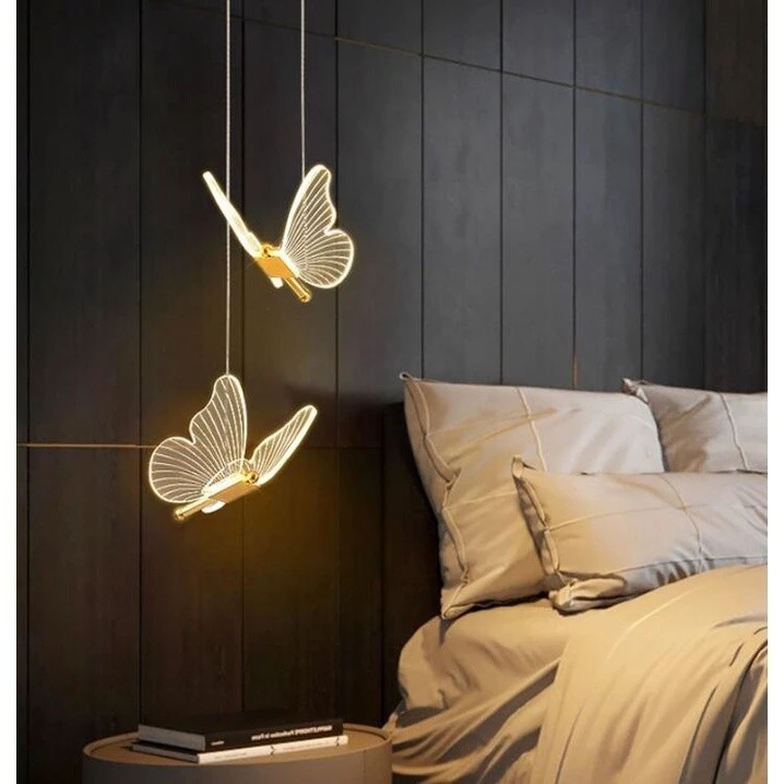 Mini lustre borboleta estilo nórdico decoração de quarto infantil 3000k/4000k/6000k