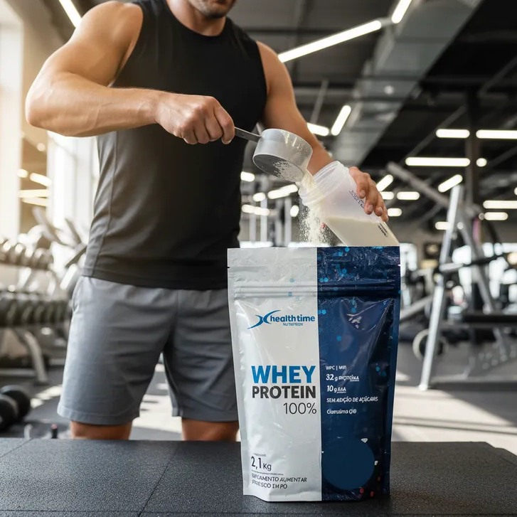 Whey Protein 100% Isolado Concentrado Hidrolisado 2,100Kg - Health Time