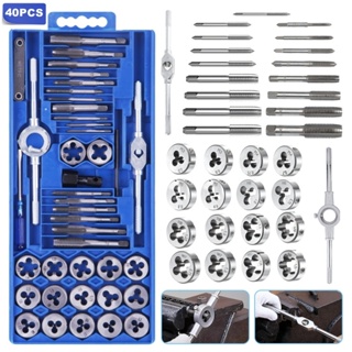 Kit 40PC Machos e Tarraxas M3-M12 Ferramenta Rosca Manual Profissional Wetoke em Oferta na Shopee