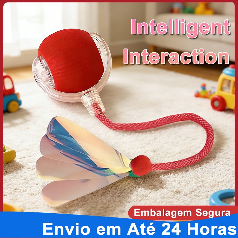 Bola Brinquedos Rolamento Automático Oferta especial Cauda USB Falso Recarregável Bola Inteligente Gato Interativo em Oferta na Shopee