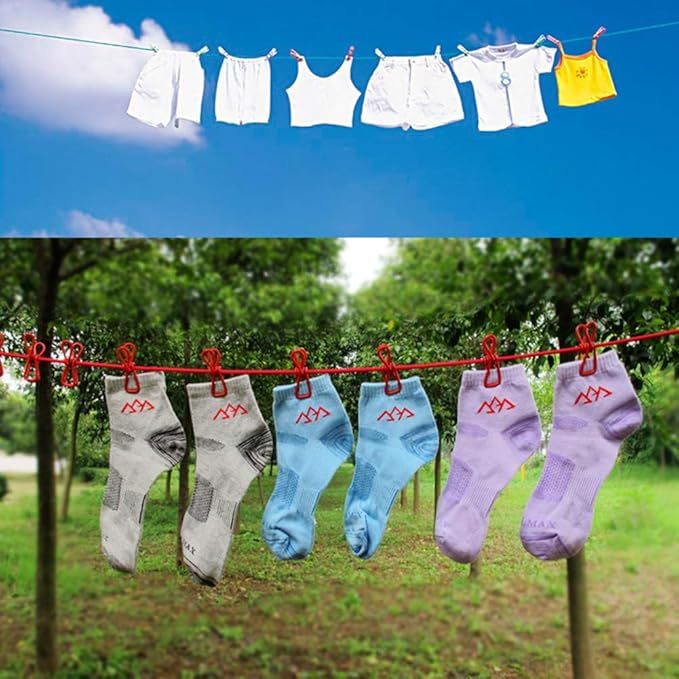 Linha Varal Multifuncional 180cm - Secagem de Roupa com 12 Clipes em Oferta na Shopee