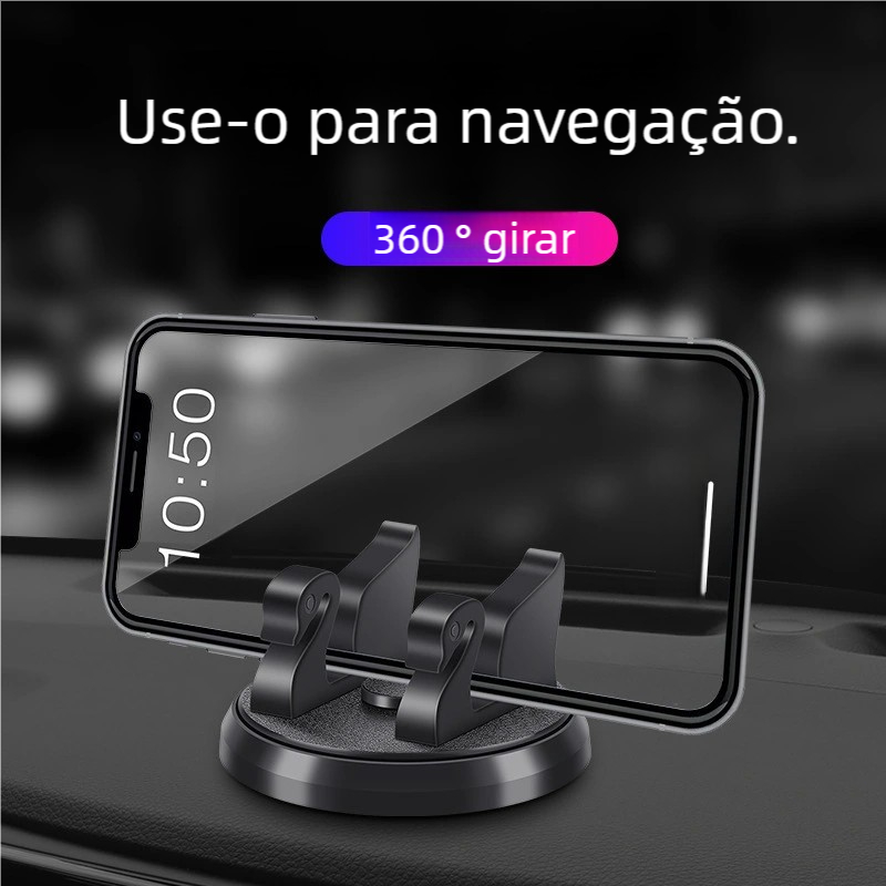360° Suporte De Painel De Carro Giratório - Universal, Compacto e Seguro para Celular/GPS em Oferta na Shopee
