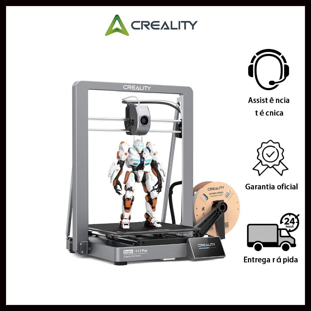 Creality Ender-3 V3 Plus filamento Impressora 3D de alta velocidade 127-220V / 600mm/s