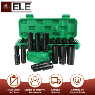 Kit Jogo de Soquetes de Impacto Longo 1/2 10 Peças 8 A 24mm em Oferta na Shopee