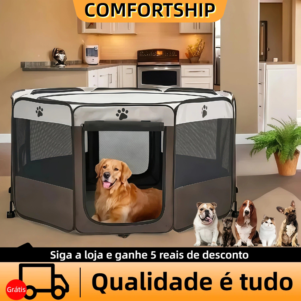 Imagem Tenda cercadinho canil cachorro Canil de fácil operação Cerca externa Casa para cães grandes