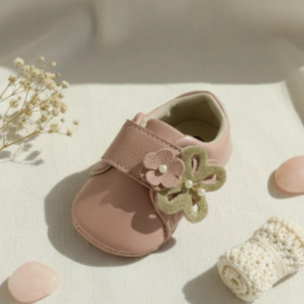 Tênis Bebê Sapatinho Borboleta Glitter Brilho Florzinhas Menina Recém Nascido