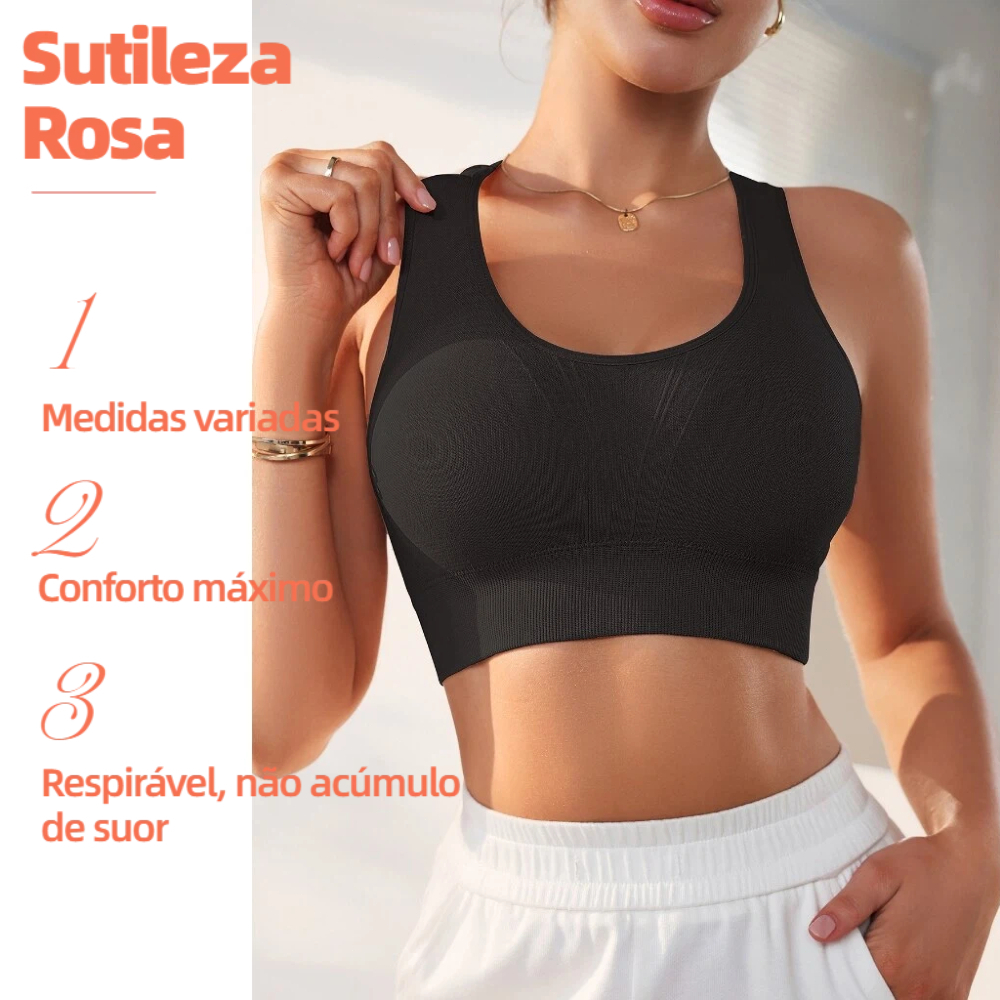 Sutiã Esportivo Sem Costura Preto Rosa para Mulheres - Respirável & Elástico com Costas Elegantes Recortadas 9261 em Oferta na Shopee