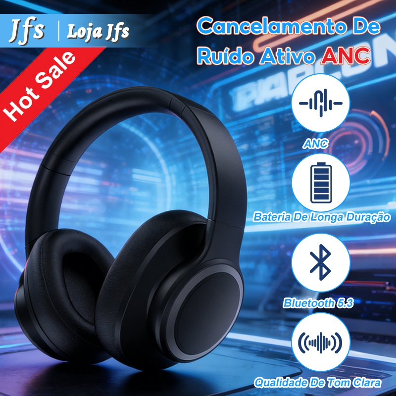 Fone Bluetooth P3960 ANC | Cancelamento de Ruído -35dB | Som Dolby | 40H Bateria | Fone Bluetooth P3960 ANC | Cancelamento de Ruído -35dB | Som Dolby | 40H Bateria |