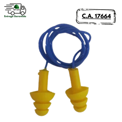 Protetor Auricular Auditivo Plugue Abafador de som Tampões de ouvido 16 Decibéis EPI