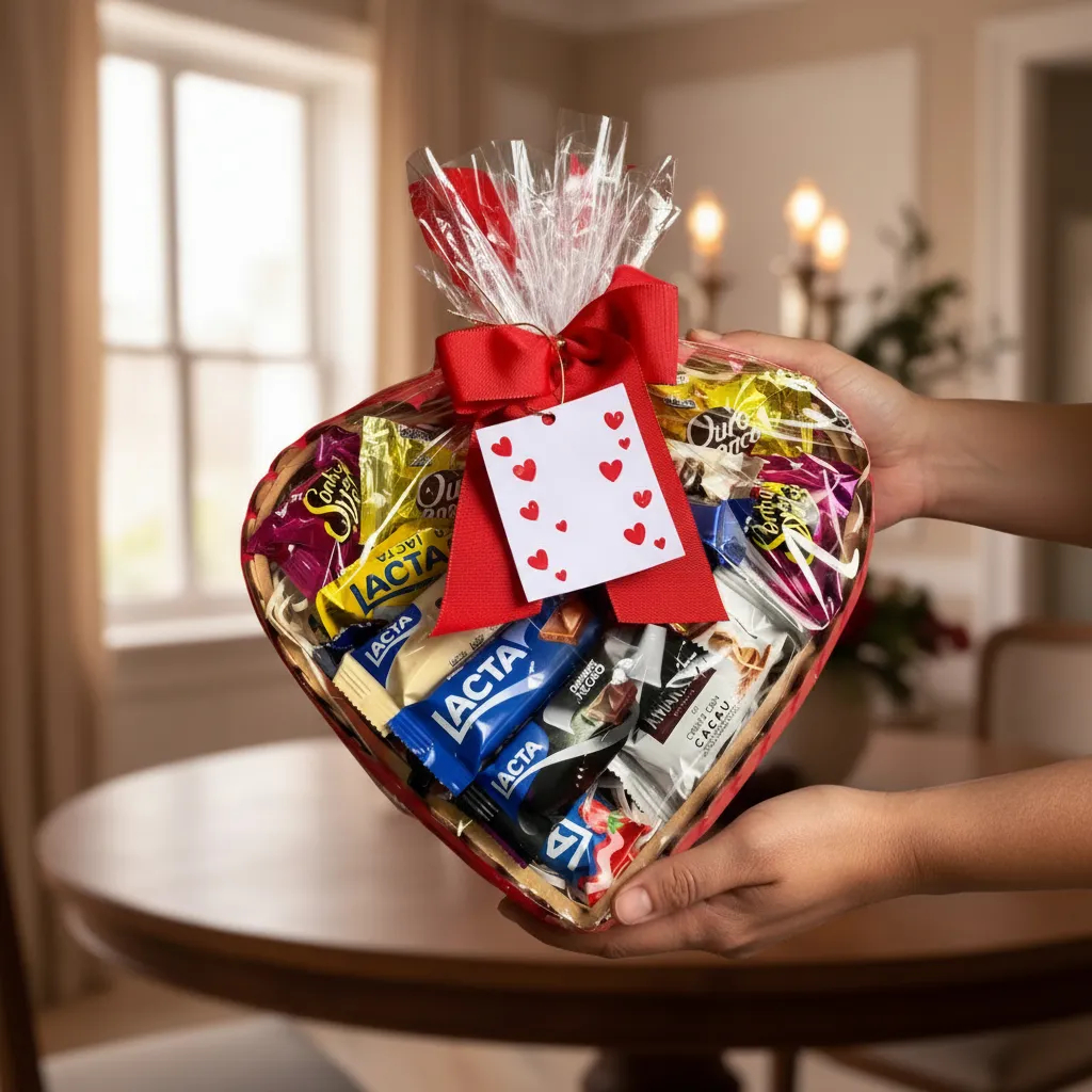 Cesta Coração Mcf c/ Chocolate Bombons Lacta Presente para Todas As Ocasiões em Oferta na Shopee