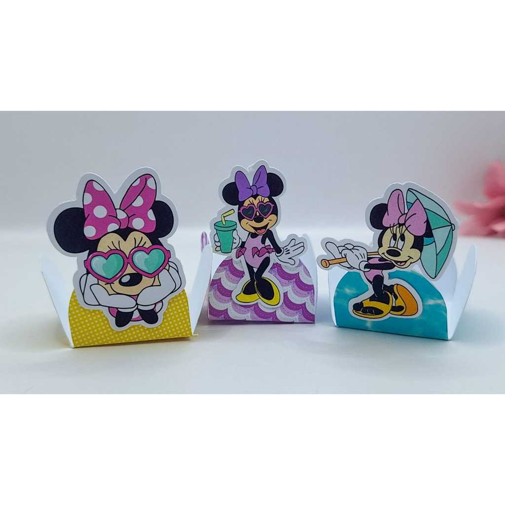 Forminhas 3d- Docinhos - Minnie pool party- Lembrancinhas personalizadas- Aniversário- Pool party