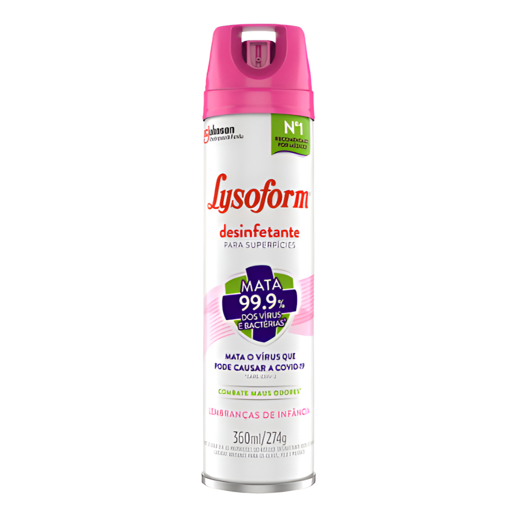 Desinfetante Lysoform Aroma Lembrança de Infância 360ml - Elimina Germes e Odores, Seguro para Pets