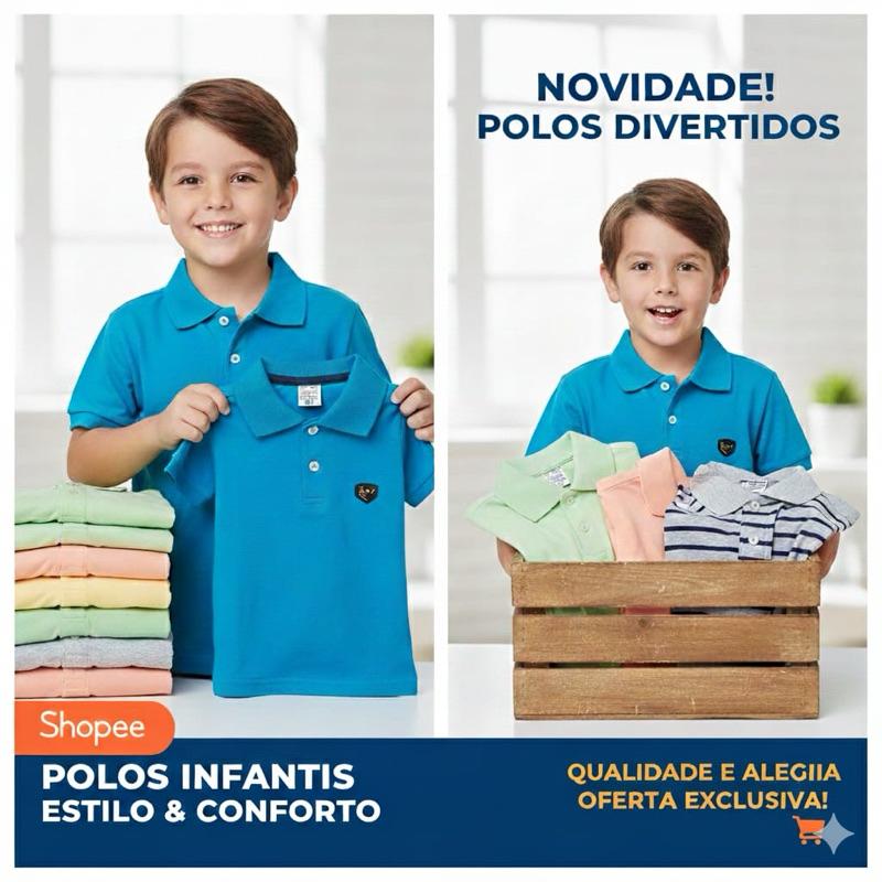 CAMISA GOLA POLO INFANTIL MENINO
