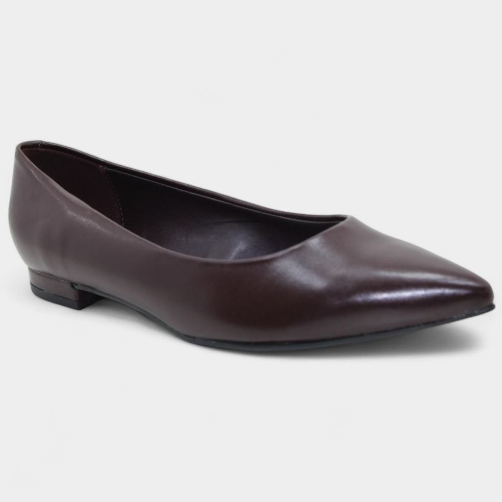 Sapatilha Vizzano Bico Fino Feminina - Marrom Escuro em Oferta na Shopee