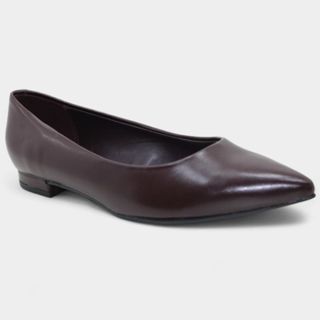 Sapatilha Vizzano Bico Fino Feminina - Marrom Escuro em Oferta na Shopee