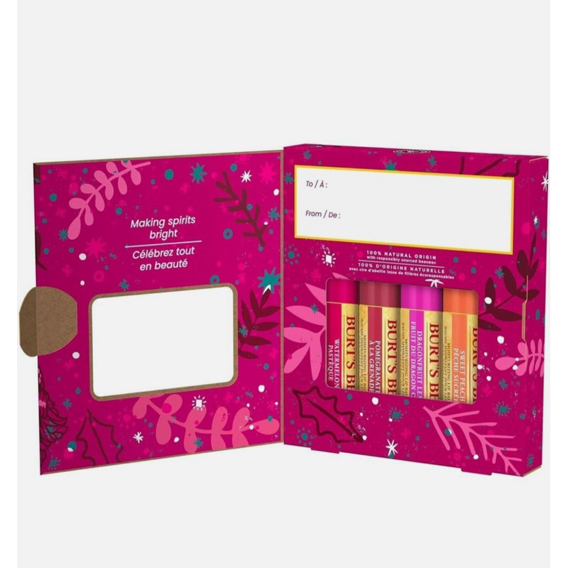 Burt’s Bees Lip Balm – Beeswax Bounty Fruit Mix | Kit com 4 unidades