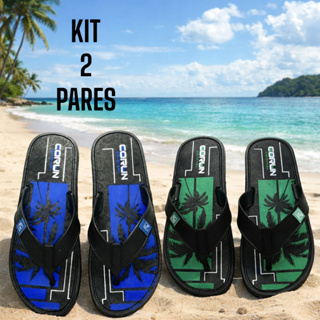 Kit 2 Pares chinelo masculino sandália masculina chinelo chinela maculino antiderrapante em Oferta na Shopee