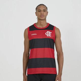 Regata Flamengo Presença Masculina - Preto e Vermelho em Oferta na Shopee