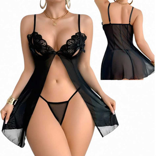 Camisola feminina curta transparente com detalhes de renda sensual romântica noite elegante luxo 3085 em Oferta na Shopee