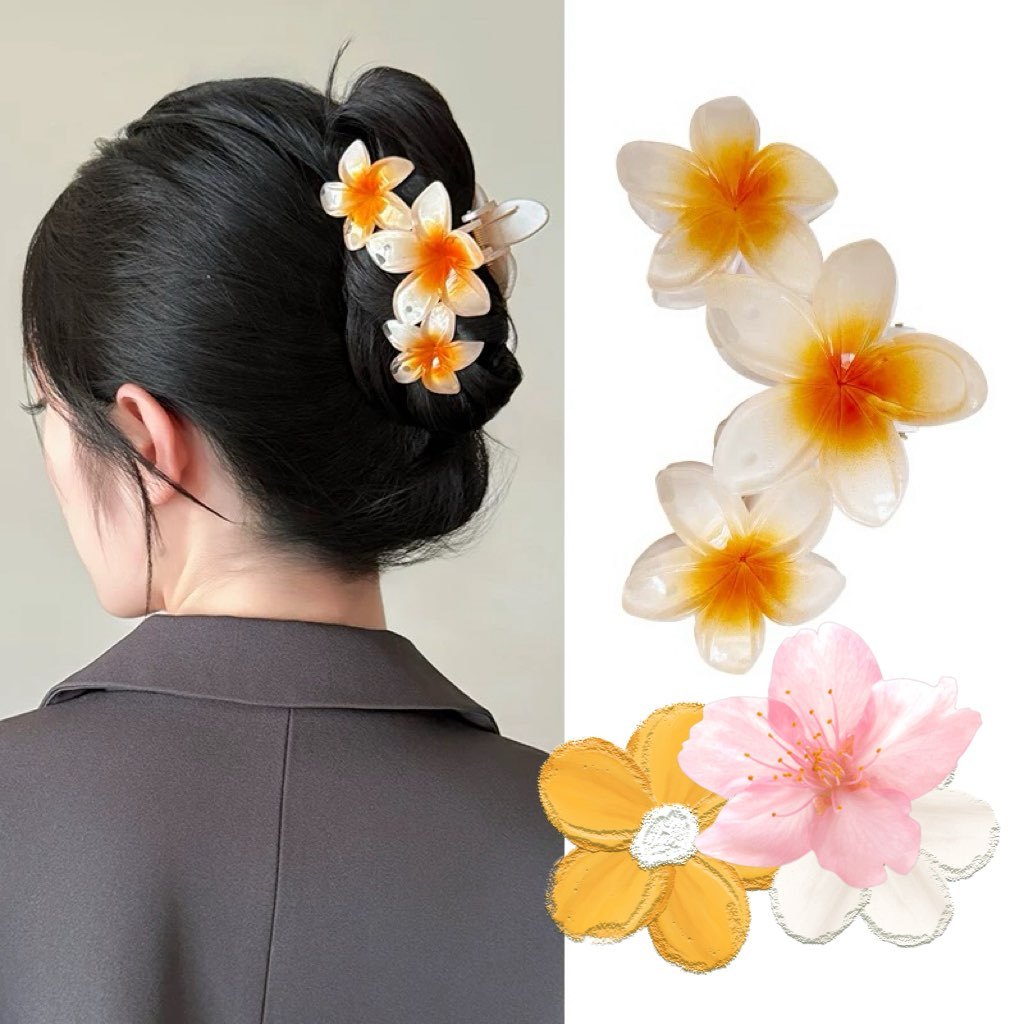 Clipes De Garra Havaiana para Cabelo Grosso - Flor Hibiscus, Acessórios Grandes para Cabelo Feminino em Oferta na Shopee