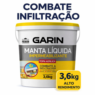 Manta Líquida Emborrachada Impermeabilizante Garin 1,2kg ou 3,6kg em Oferta na Shopee