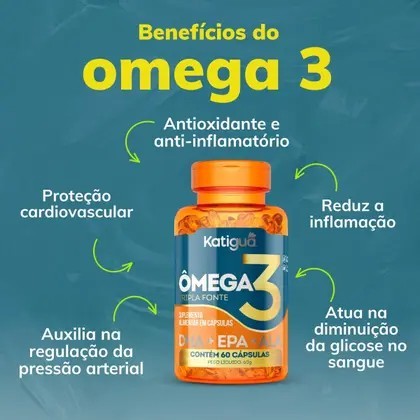 Ômega 3 120 Capsulas 1000mg Tripla Fonte Sem sabor