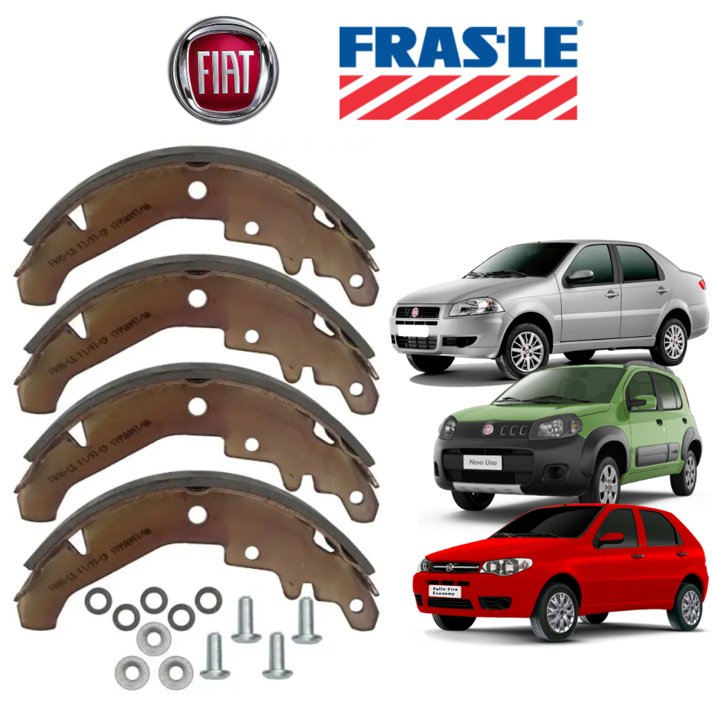 Sapata Freio Traseira Lona Fiat Palio 1996 até 2011 Uno 2009 até 2021 Siena 1997 até 2010 FRASLE