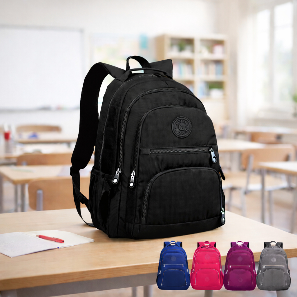 Mochila Tactel Reforçada Espaçosa Costas Escola Faculdade Trabalho Viagem Passeio Grande Divisórias Notebook Moderna