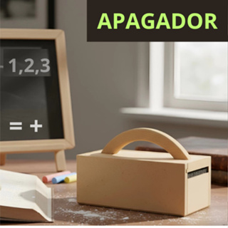 Apagador Lousa Madeira Mdf Cru Com Porta Giz Quadro Negro em Oferta na Shopee