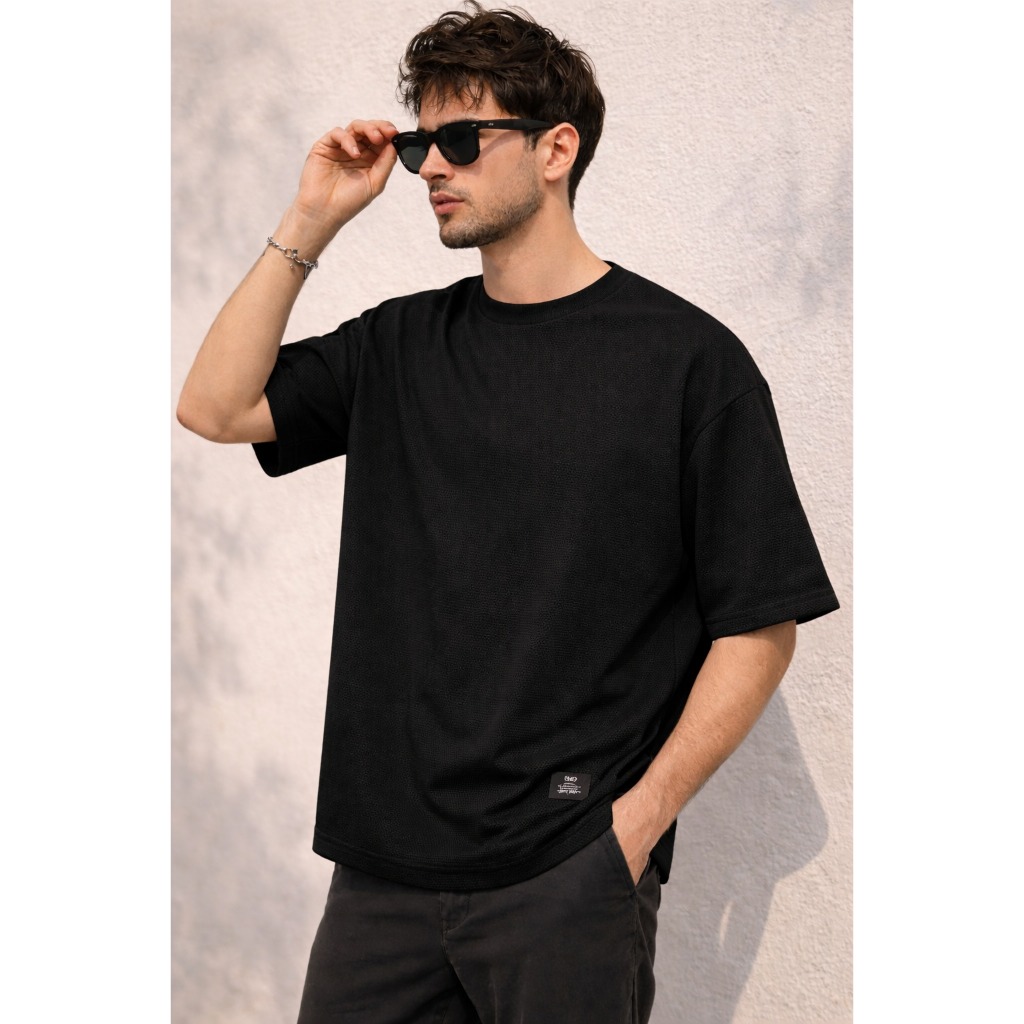 Camiseta Oversized Masculina Modelagem Boxy Confortável Estilo Streetwear Camiseta Premium