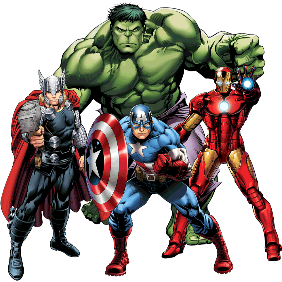 Display de Chão Mdf Decoração - Festa - Vingadores Heróis - Hulk - Thor - Homem de Ferro (1 Peça - Vários Tamanhos)