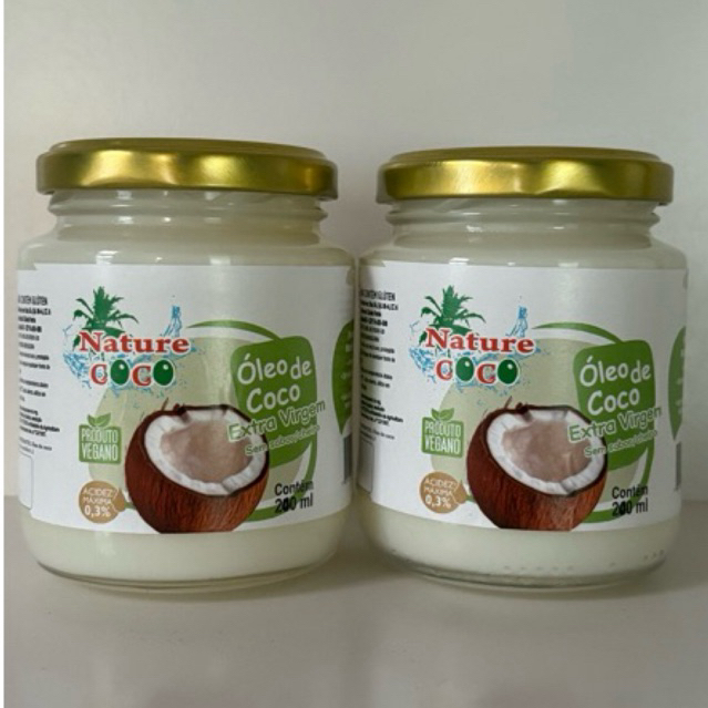 Kit Com 2 Unidades Óleo De Coco Extra Virgem Sem Sabor Sem Cheiro 200ml - Nature Coco em Oferta na Shopee