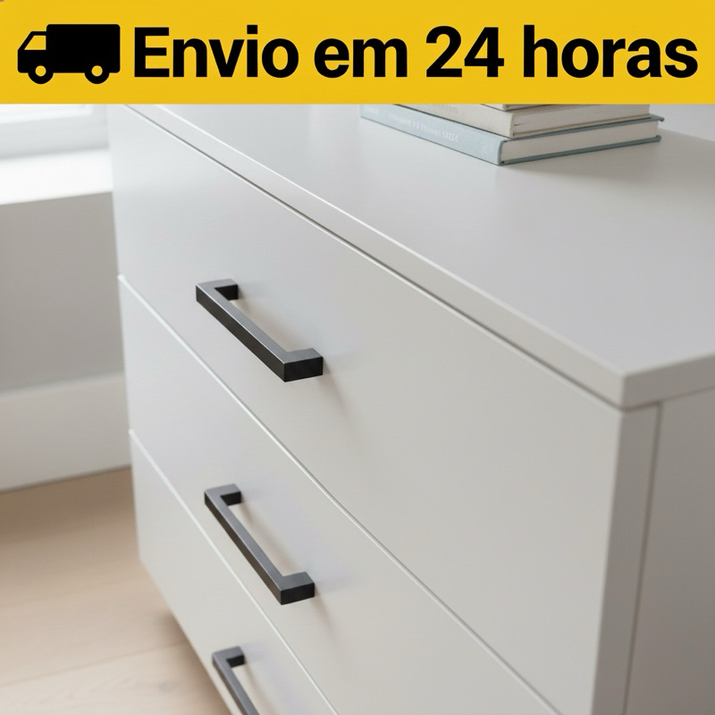 Puxador Alça, puxador de gaveta 256 mm kit 4/5/6/7/8 peças preto, aluminio, cobre e cromado, para portas gavetas e etcp6
