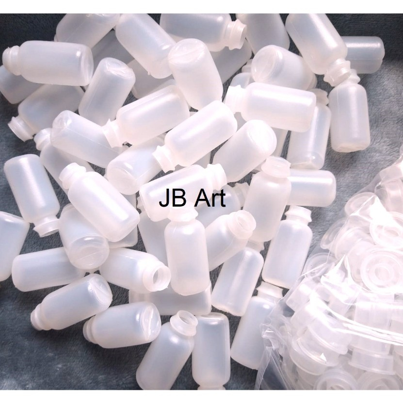 Flaconete de plástico com tampa de pressão ou rosca - 5ml (50 ou 100 unidades)