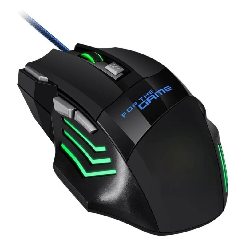 Mouse Gamer com fio Led óptico 3200 Dpi 7 botões Usb Laptop
