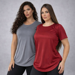 Kit 2 Blusas Femininas Dry Fit Academia Leve e Confortavel em Oferta na Shopee