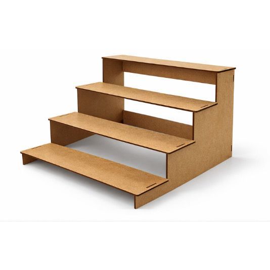 Escada Decorativa feita em MDF – Ideal para Festas (guardar os doces e salgados) e Organização