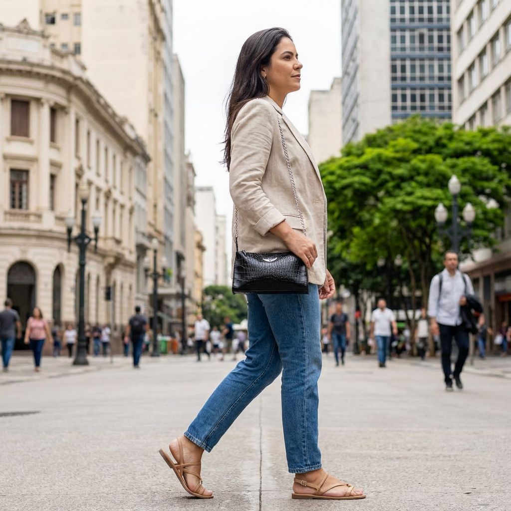 Bolsa Feminina Tiracolo Pequena | Crossbody com 2 CorrenteS | Ideal Dia a Dia Festa em Oferta na Shopee