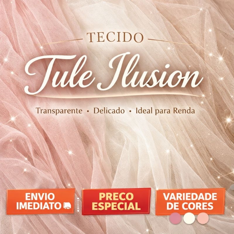 3 Mts Tecido Tule Ilusion (Invisível) 1,50 Largura 100% Poliéster em Oferta na Shopee