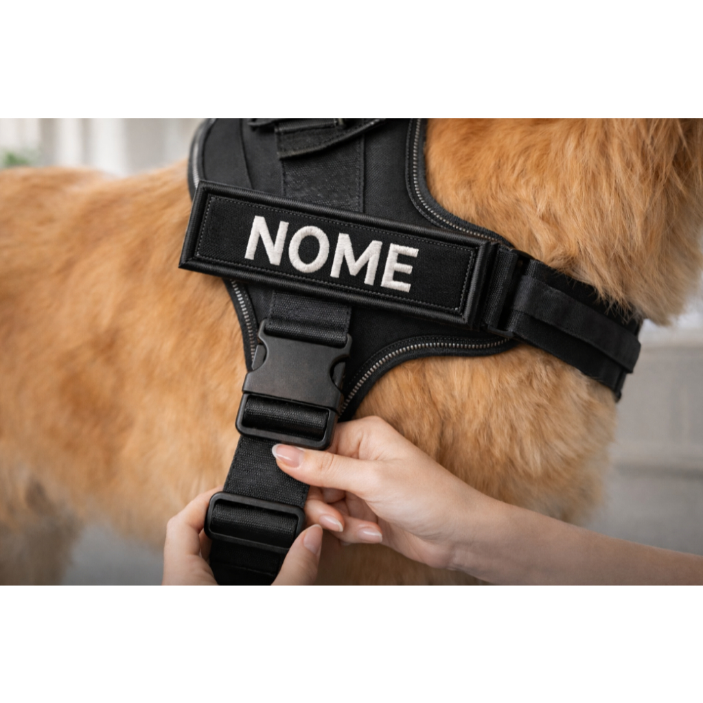 Acessório Bordado para Coleira do seu Cão/Cachorro - Patch Tarjeta