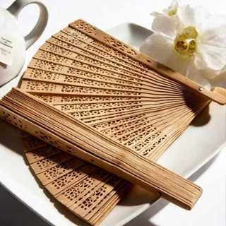 Leques de Madeira Sândalo Vazado | Leque Chinês Elegante para Casamentos, Festas e Eventos em Oferta na Shopee