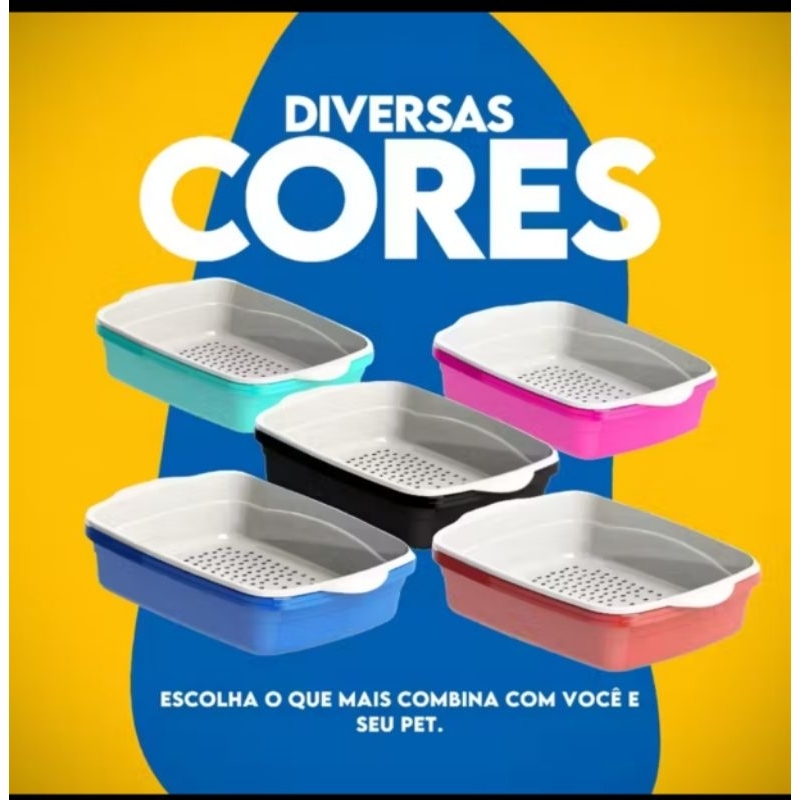 Caixa de Areia 20lts com 3 itens, 2 bandejas e 1 peneira em Oferta na Shopee